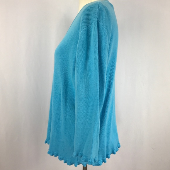 Karen Scott Blue Sweater Twinset - Picture 4 of 8